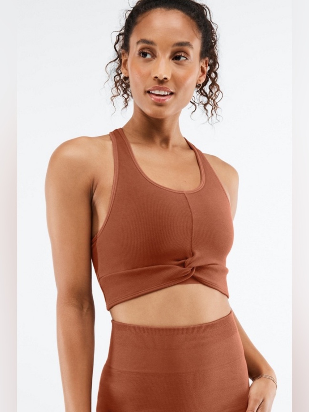Fabletics Cloud Seamless Knotted Midi Bra Size Small